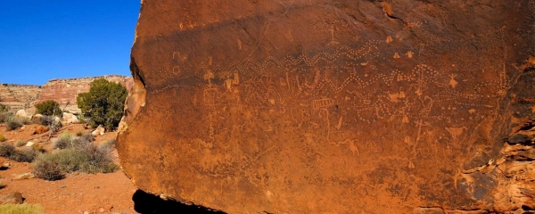 Cedar Point Petroglyphs - Mexican Hat - Utah - États-Unis